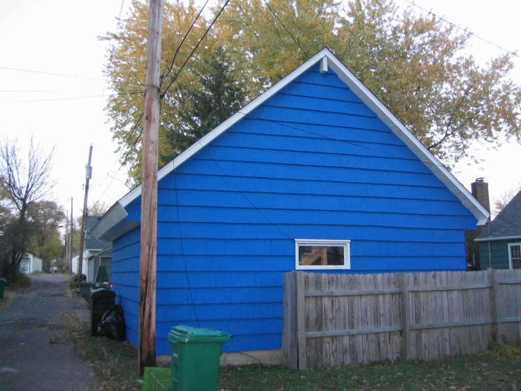 south side of garage